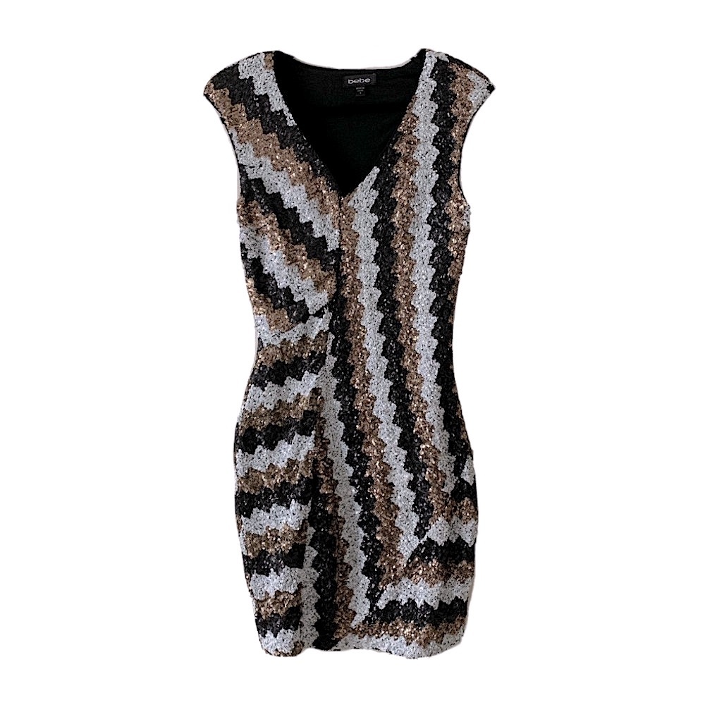 Bebe Sequin Bodycon Dress size small